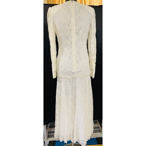 Vintage Lillie Rubin Beaded Dress use as wedding dress Size Small - Picture 6 of 11